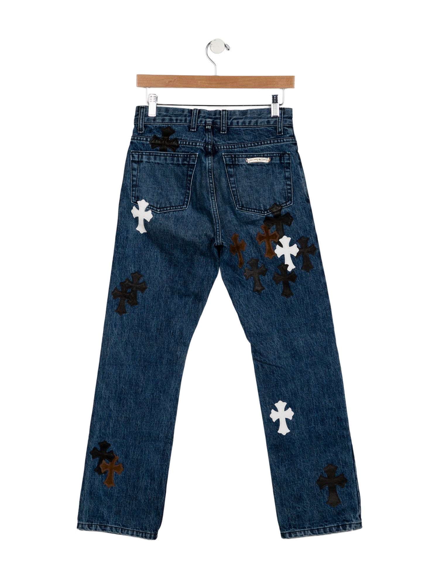 Chrome Hearts Multi-Patch Straight-Leg Jeans