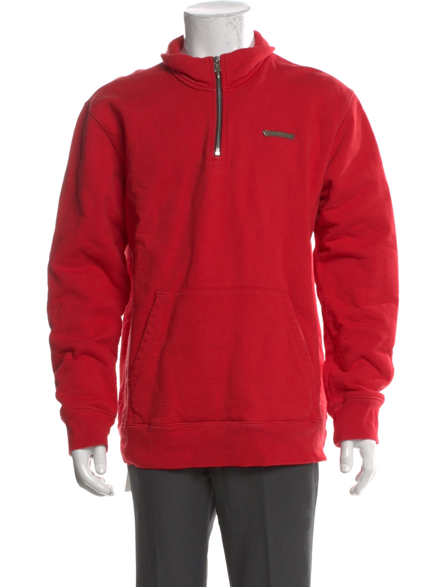 Chrome Hearts Hollywood Cross Quarter Zip Mock Neck Pullover