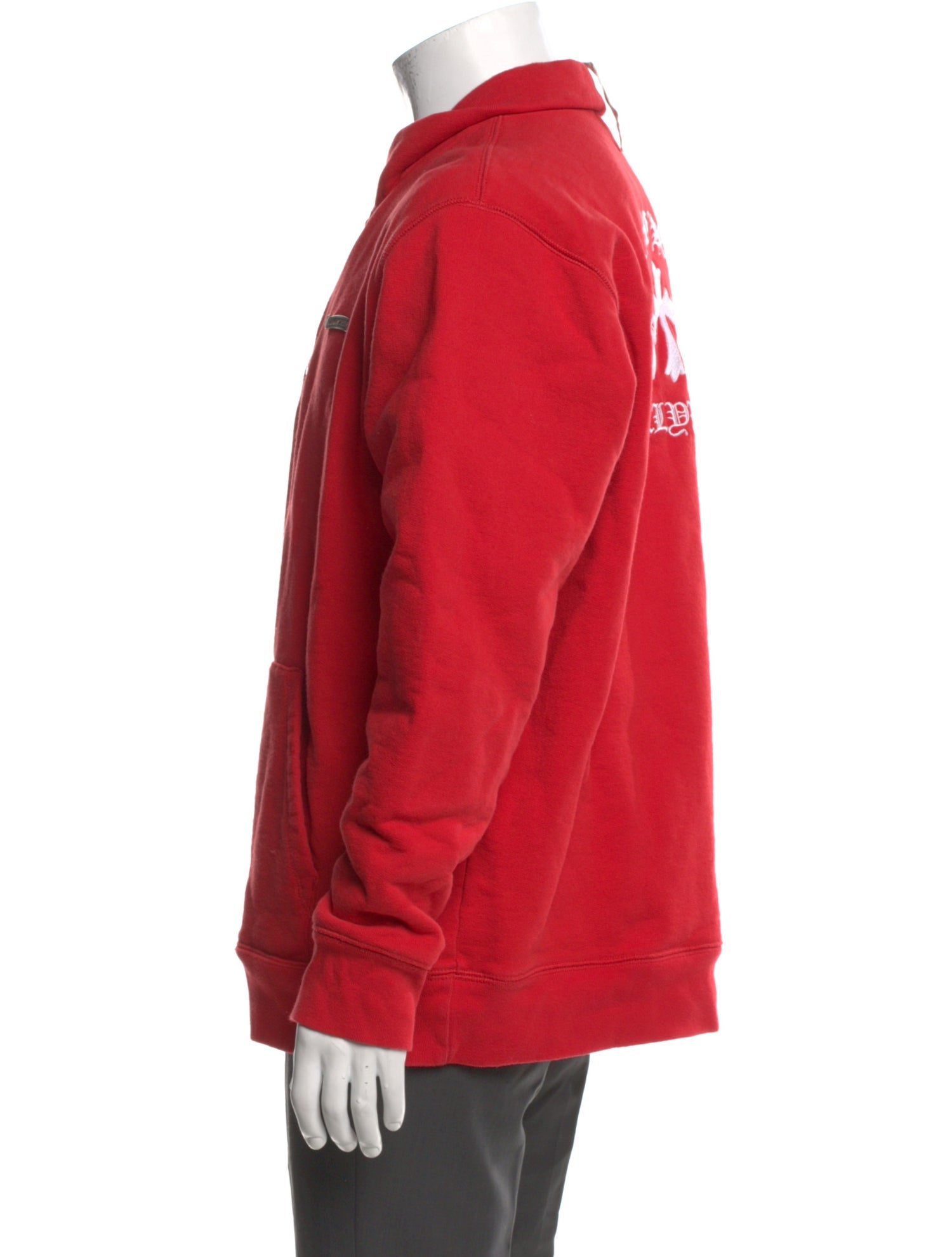 Chrome Hearts Hollywood Cross Quarter Zip Mock Neck Pullover
