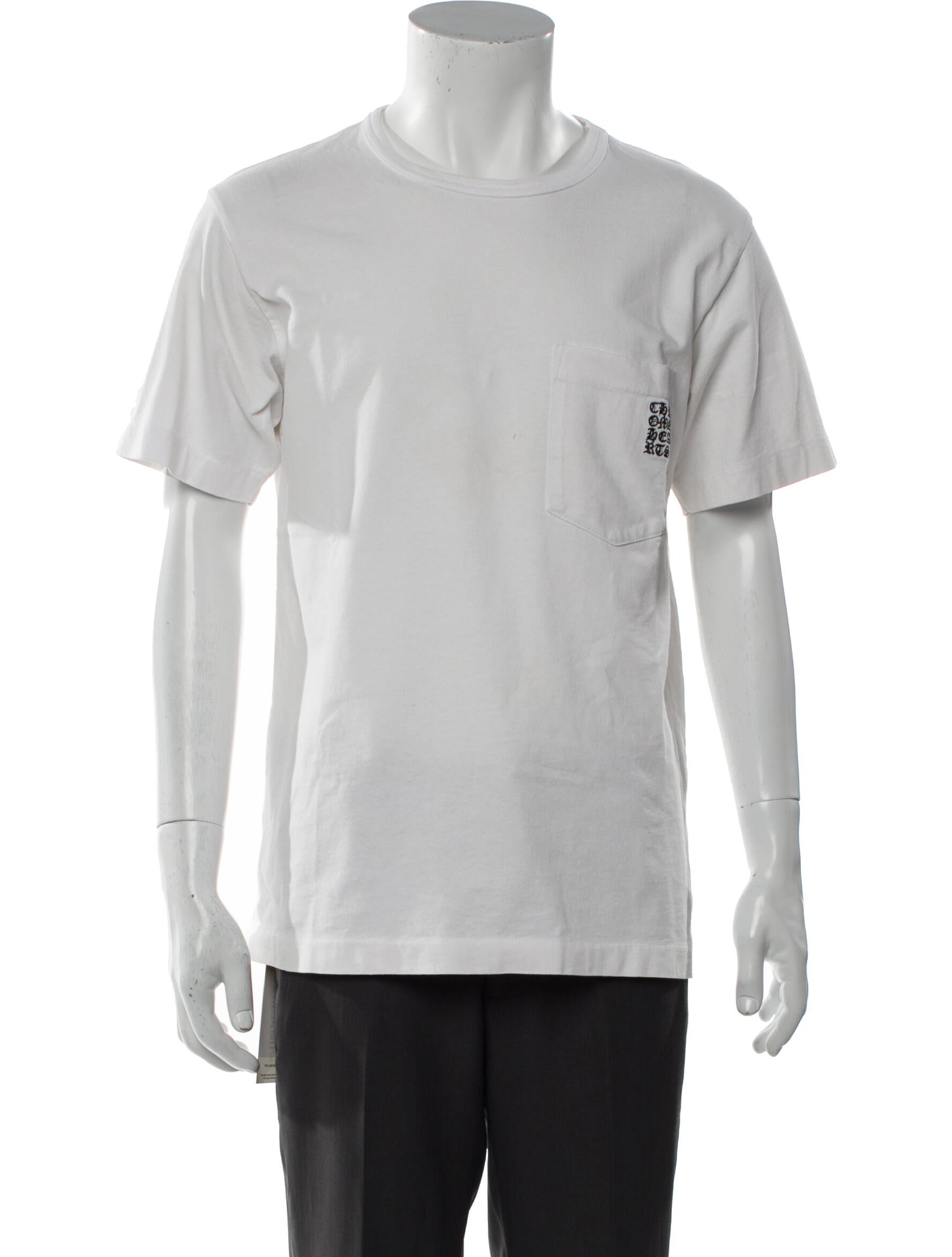 Chrome Hearts Vertical Logo Crew Neck T-Shirt