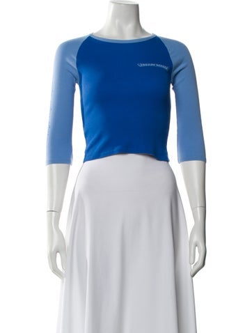 Pre-owned Chrome Hearts Babies' Boys' 3/4 Scroll Logo T-shirt In Blue