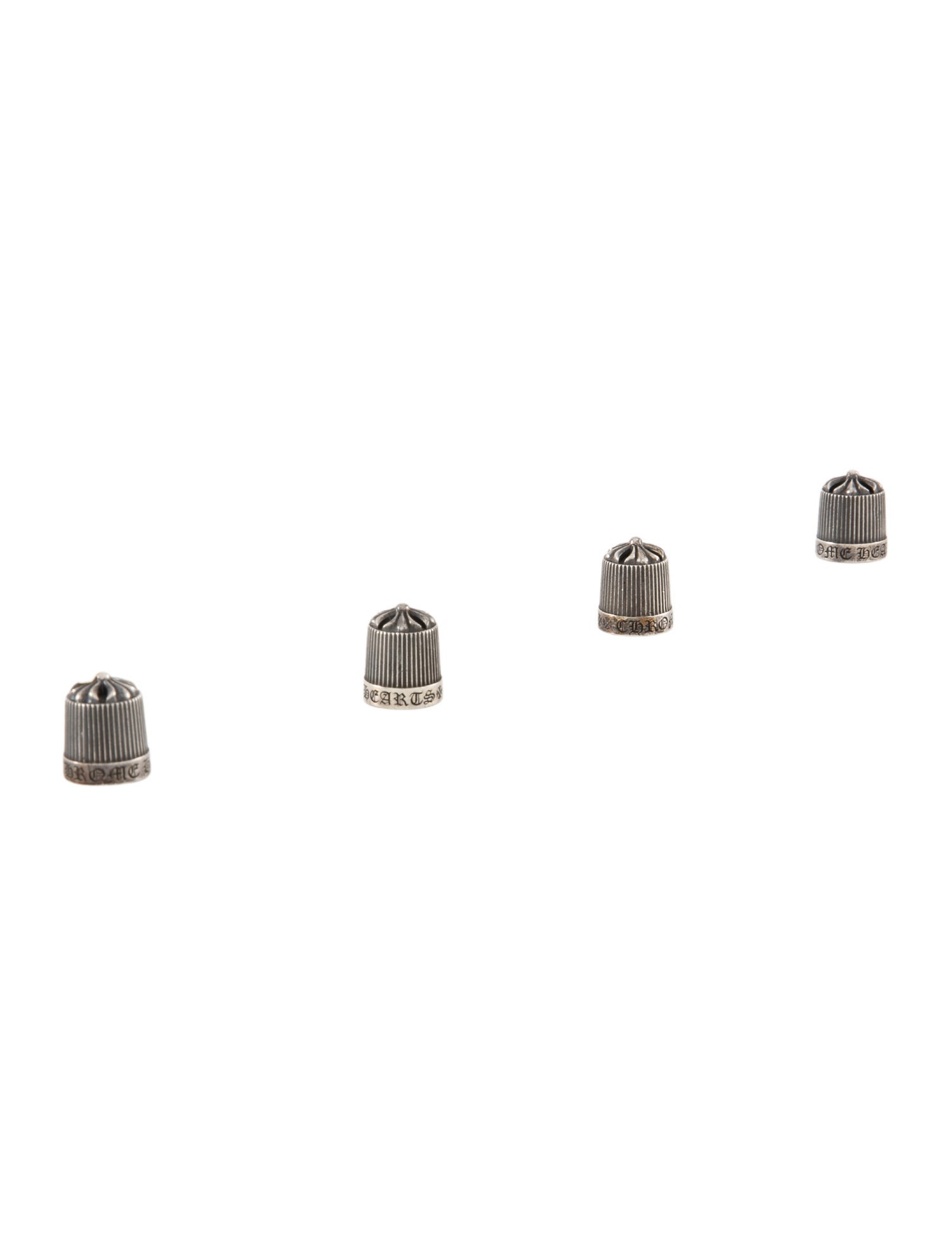Chrome Hearts Sterling Set of 4 Valve Caps