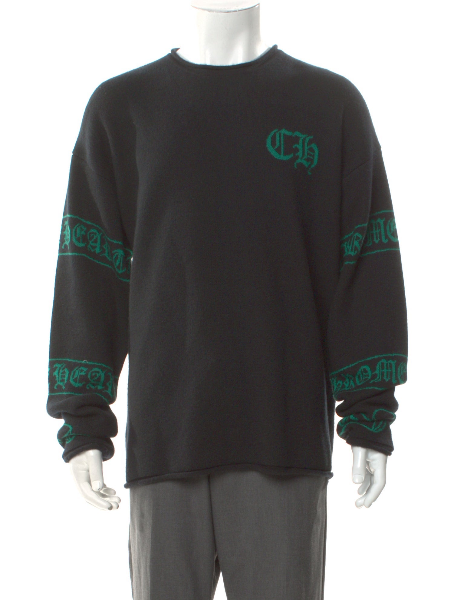 Chrome Hearts Online Exclusive Cashmere Scroll Logo Cashmere Pullover