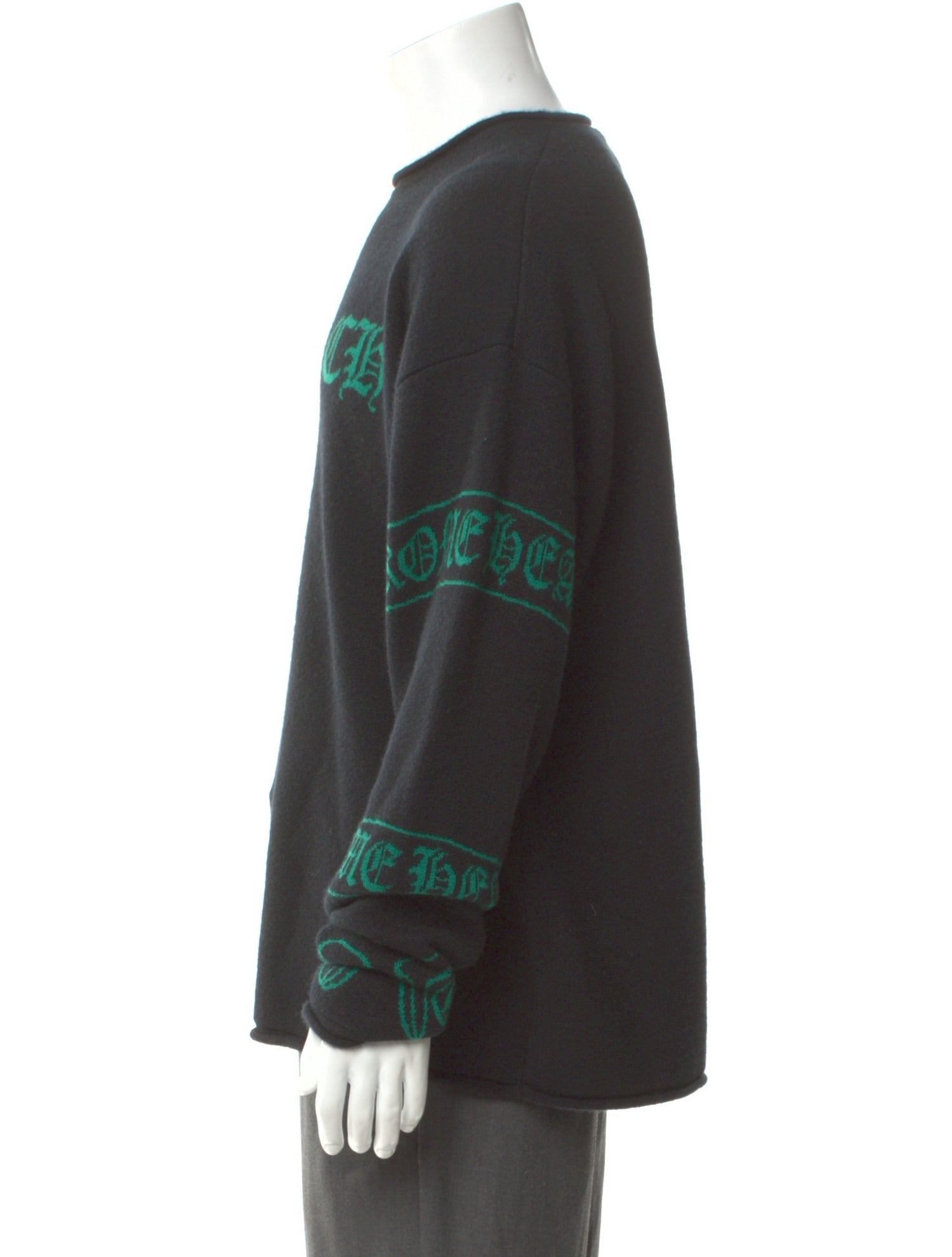 Chrome Hearts Online Exclusive Cashmere Scroll Logo Cashmere Pullover