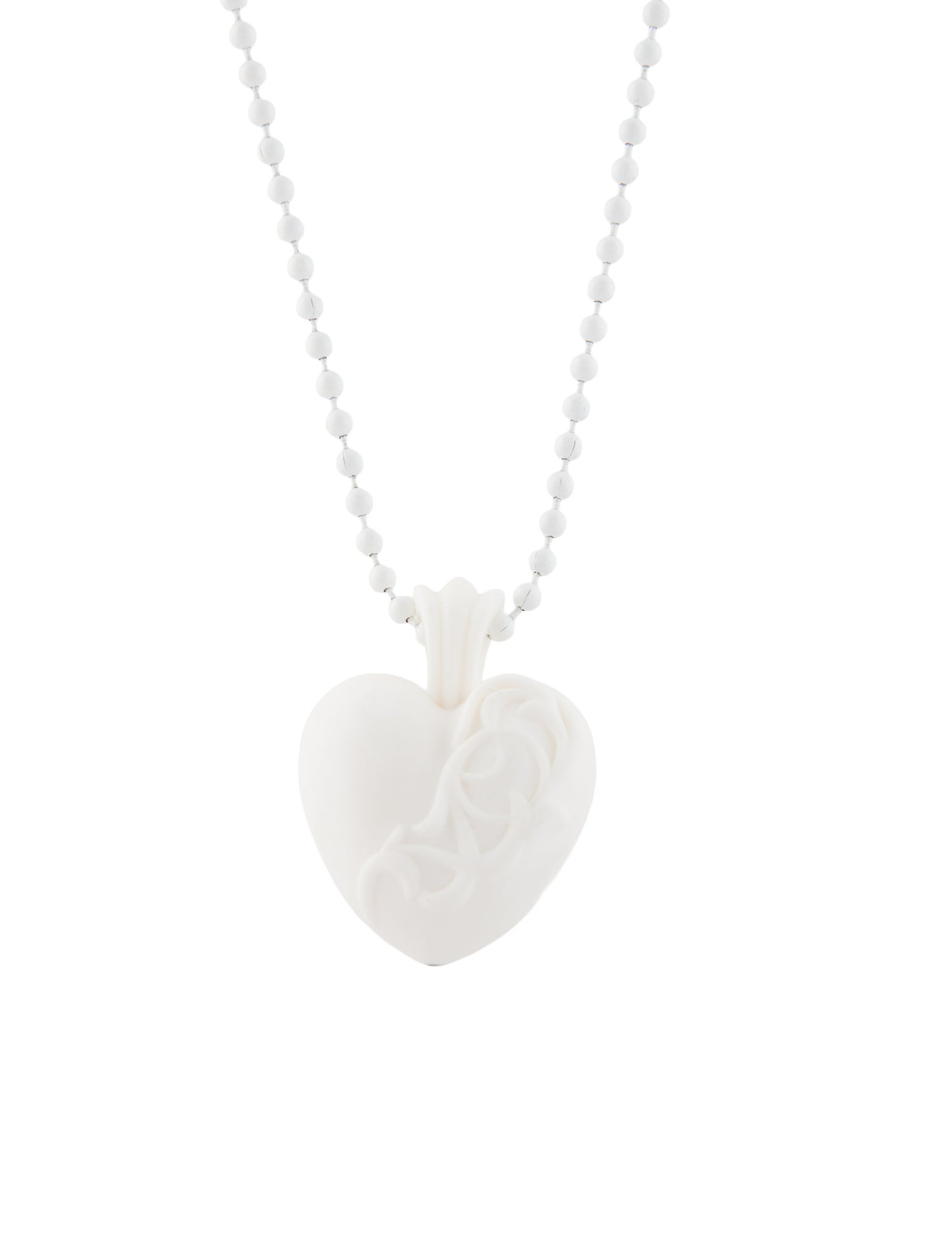 Chrome Hearts Silichrome Heart Pendant Necklace