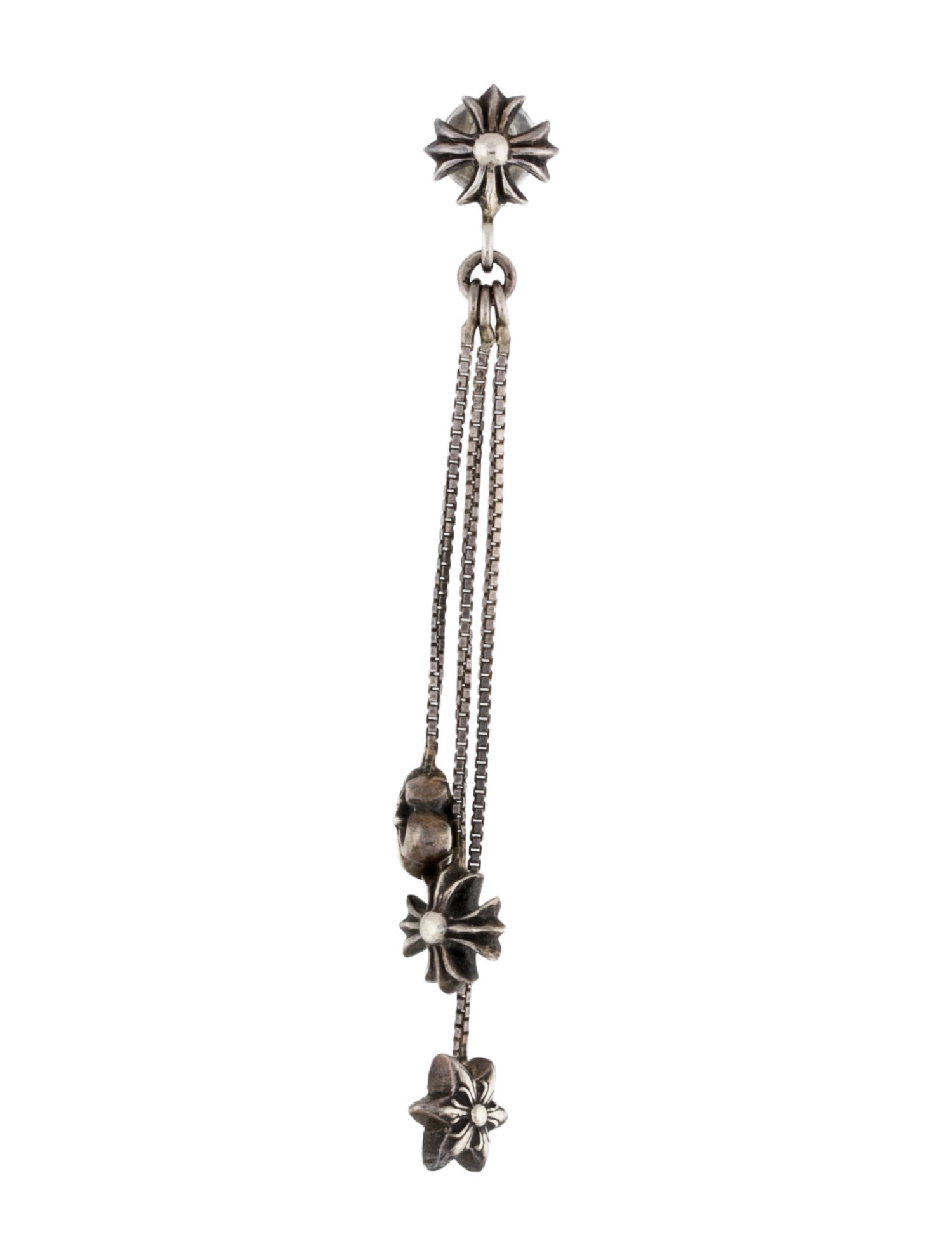 Chrome Hearts Jojo 3 Drop Single Earring