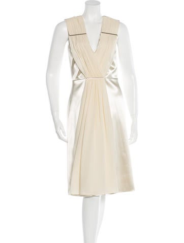 Christopher Kane 2015 Brass-Accented Midi Dress