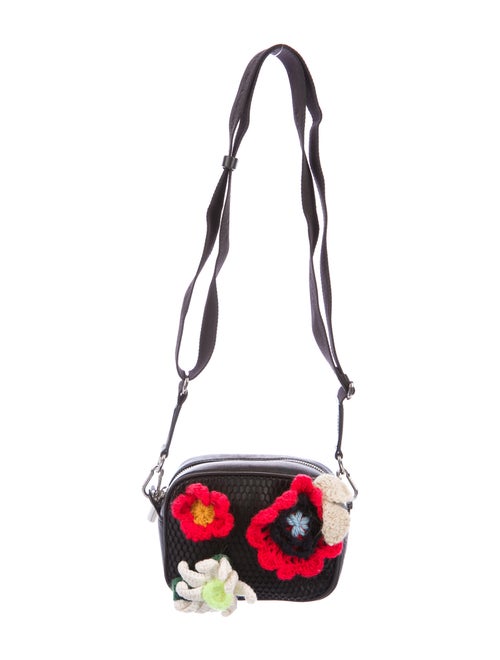 Christopher Kane Crochet Crossbody Bag Black