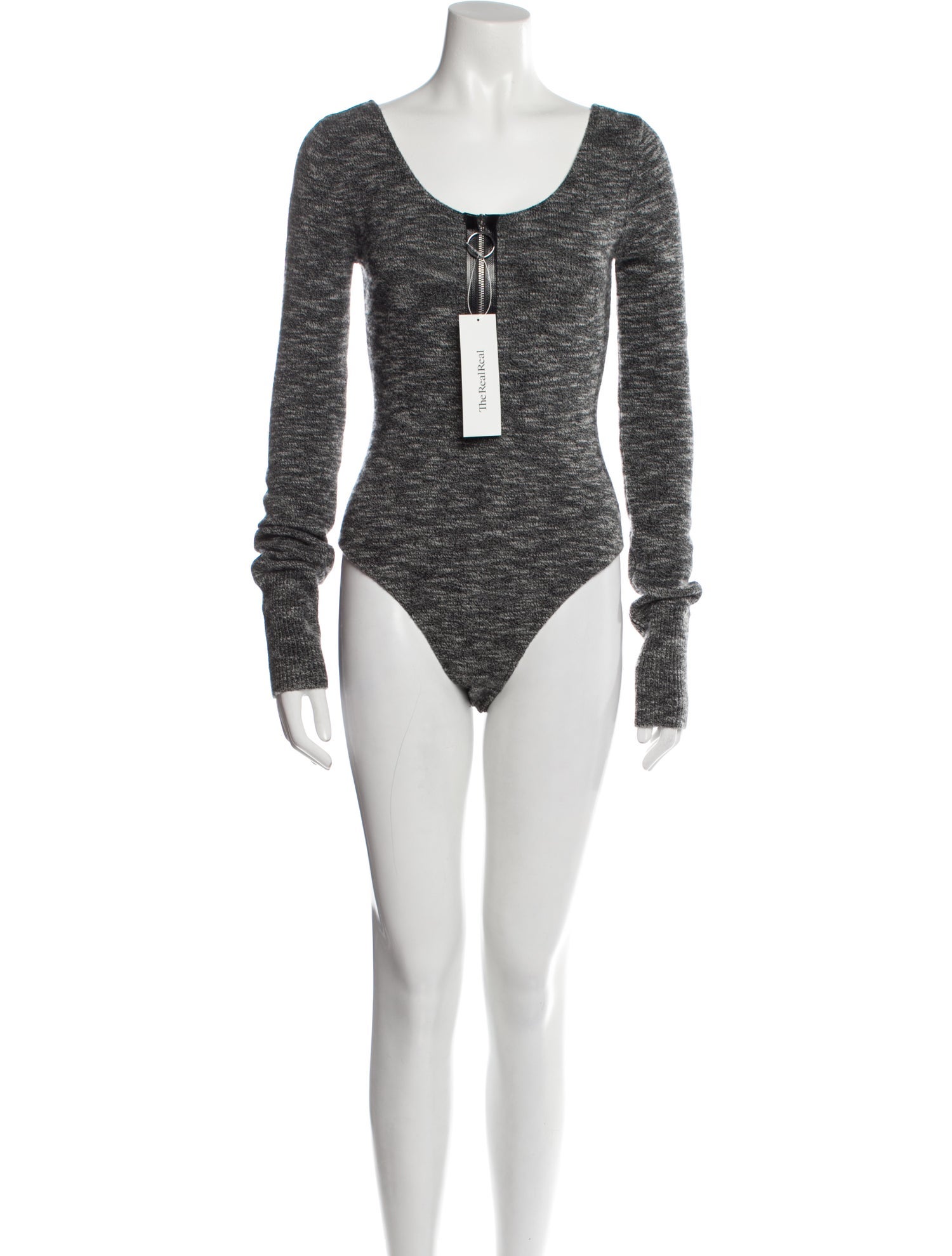 Christopher Kane Scoop Neck Long Sleeve Bodysuit