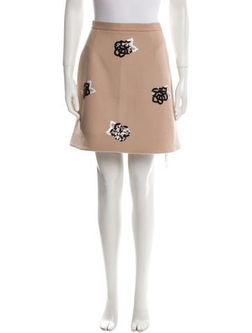 Christopher Kane Skirts Virgin Wool Mini Skirt US 6 | M