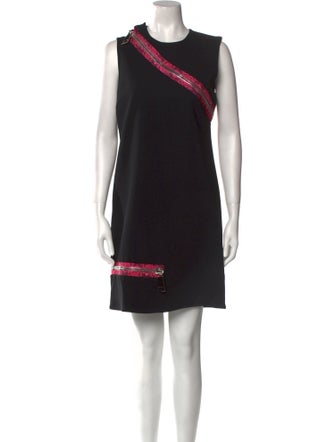 Christopher Kane Colorblock Pattern Mini Dress