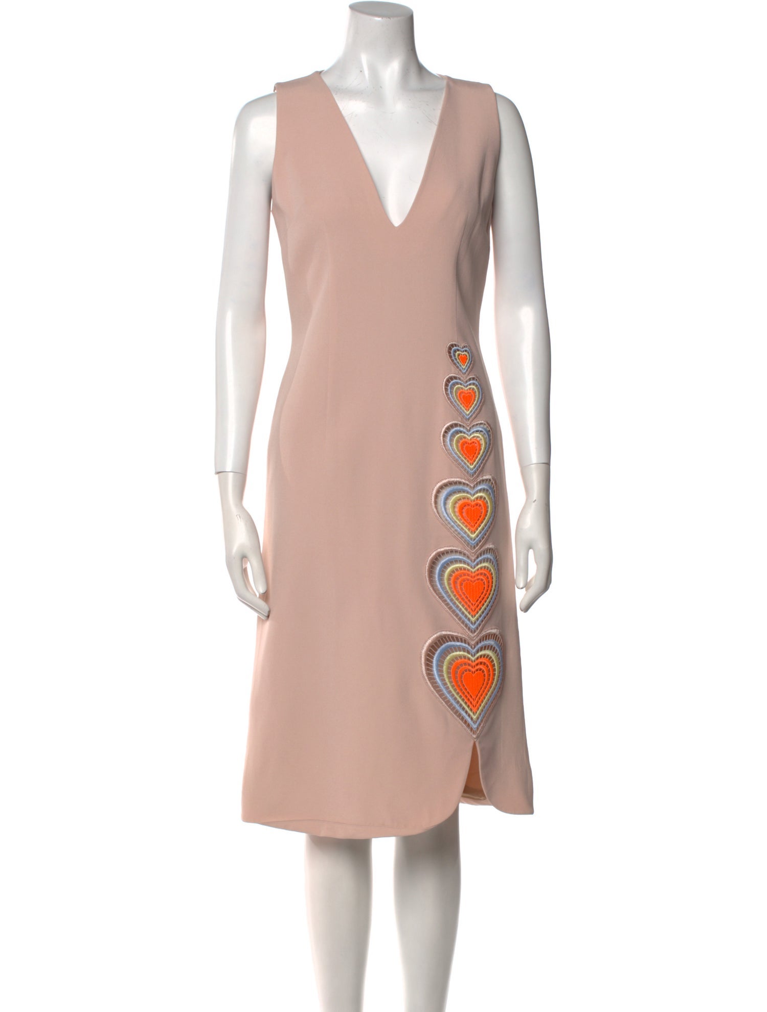 Christopher Kane Plunge Neckline Midi Length Dress