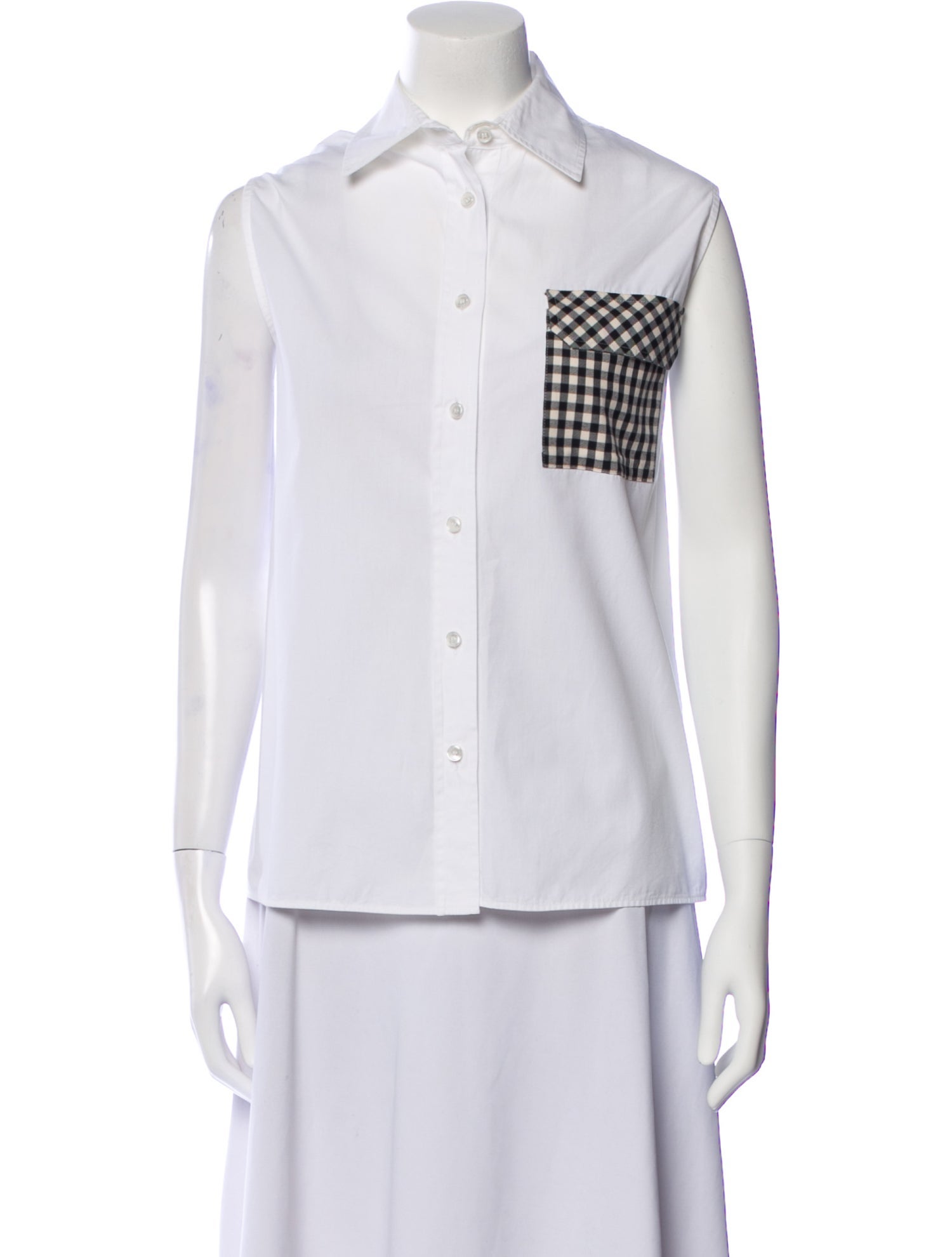 Christopher Kane Sleeveless Button-Up Top