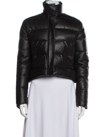 Christopher Kane Leather Down Jacket
