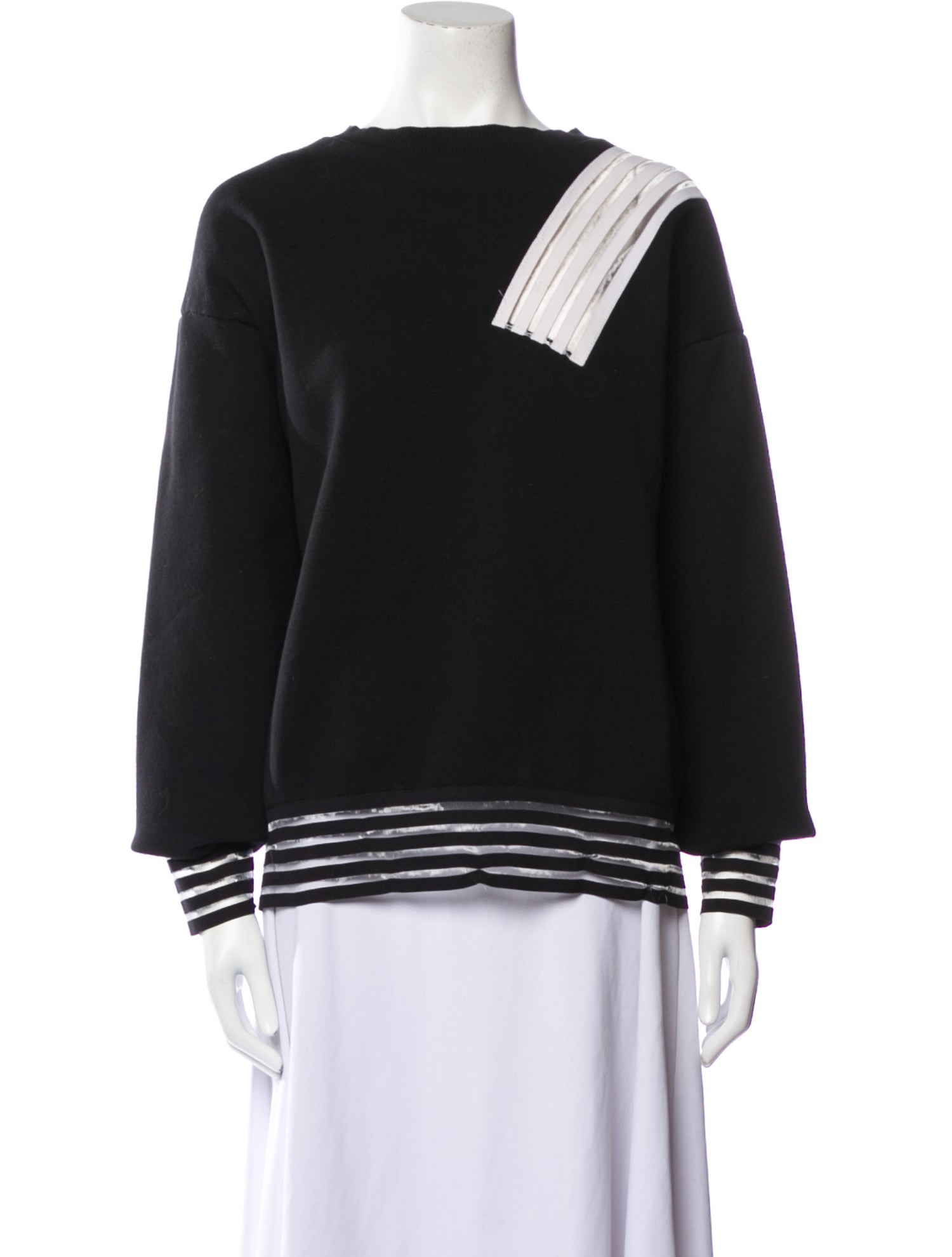 Christopher Kane Bateau Neckline Three-Quarter Sleeve Sweatshirt