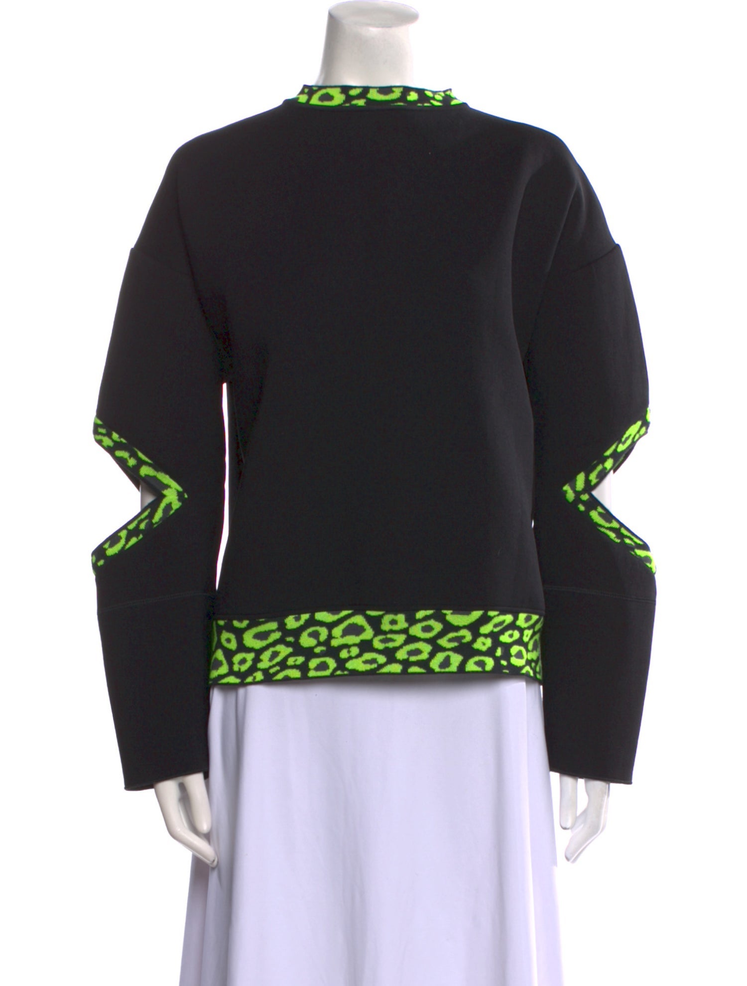 Christopher Kane Mock Neck Long Sleeve Sweatshirt