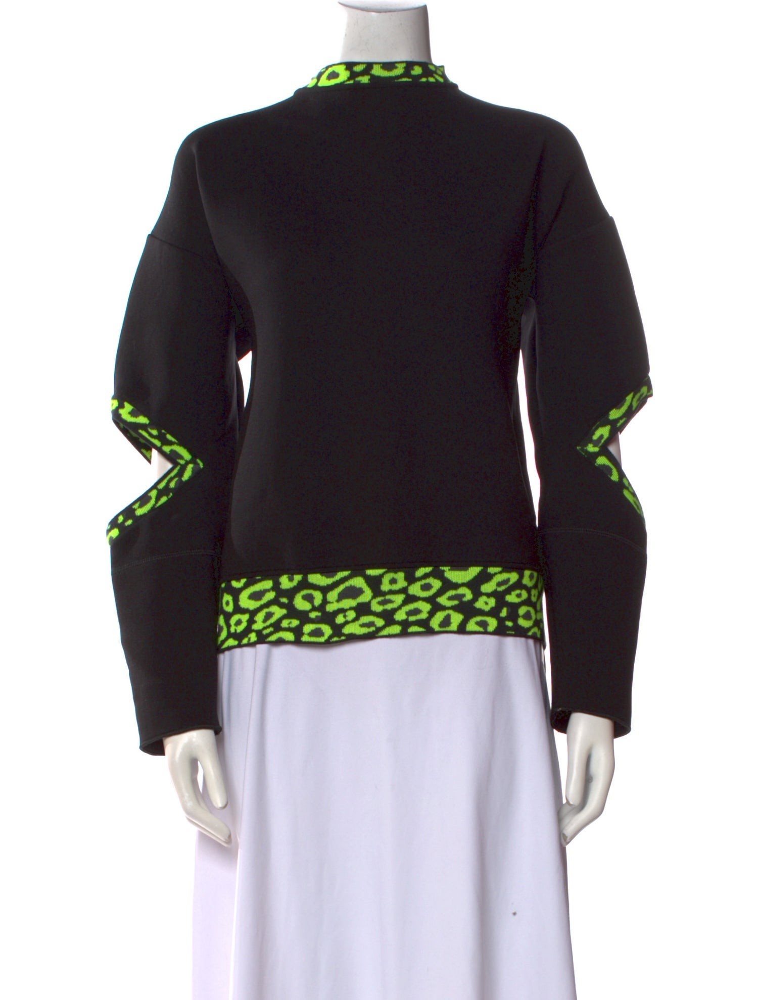 Christopher Kane Mock Neck Long Sleeve Sweatshirt