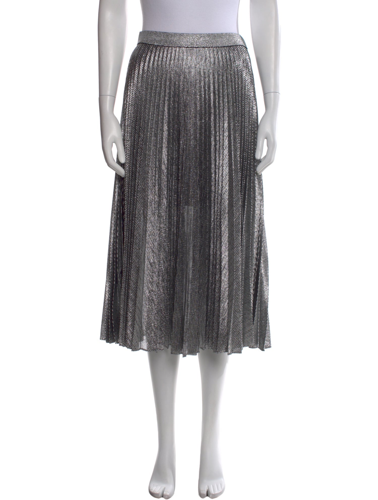 Christopher Kane Pleated Accents Midi Length Skirt