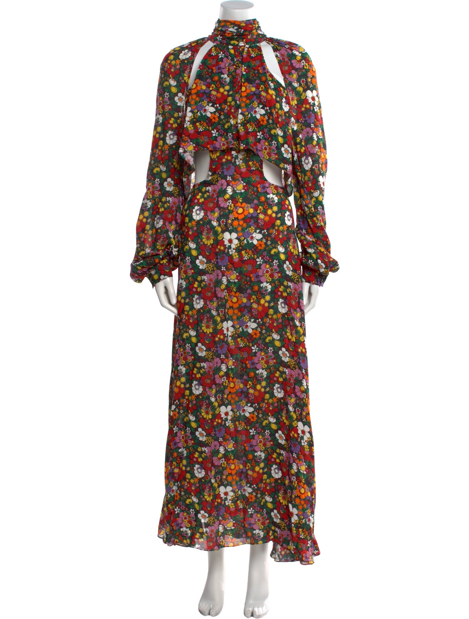Christopher Kane Floral Print Long Dress