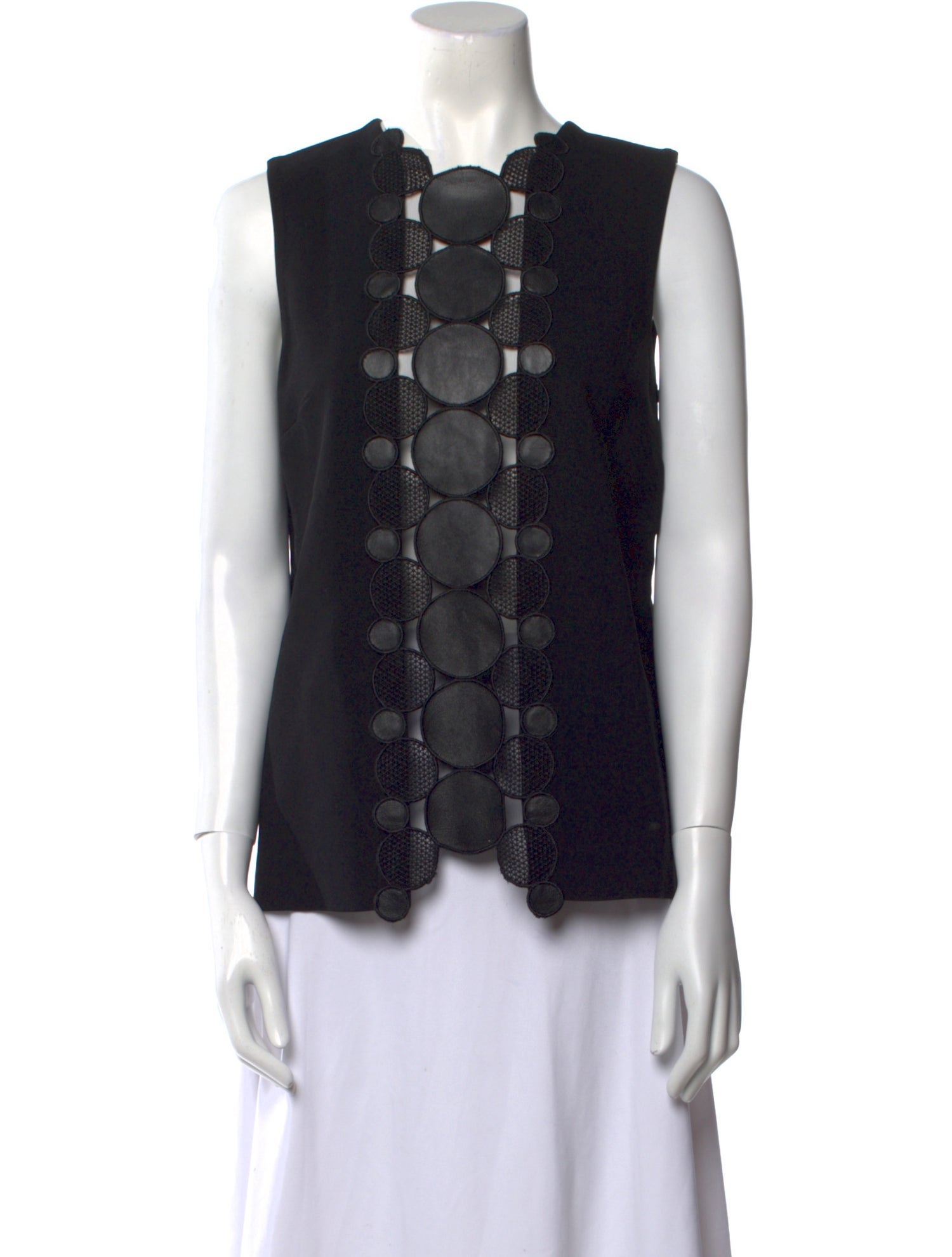 Christopher Kane Lace Pattern Crew Neck Blouse