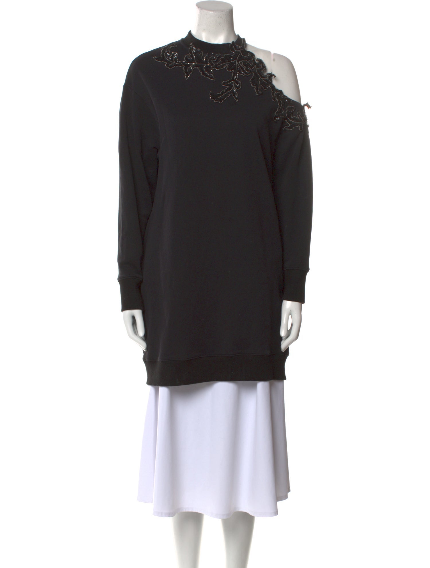 Christopher Kane Mock Neck Long Sleeve Sweatshirt