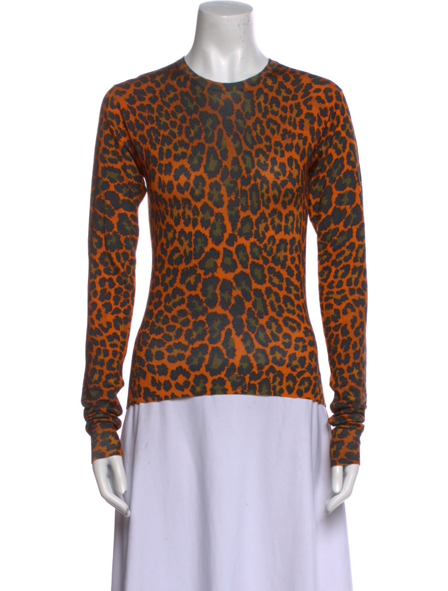 Christopher Kane Silk Animal Print Top
