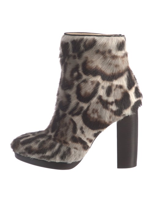 Christopher Kane Ponyhair Animal Print Boots