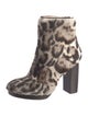 Christopher Kane Ponyhair Animal Print Boots