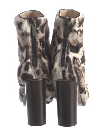 Christopher Kane Ponyhair Animal Print Boots