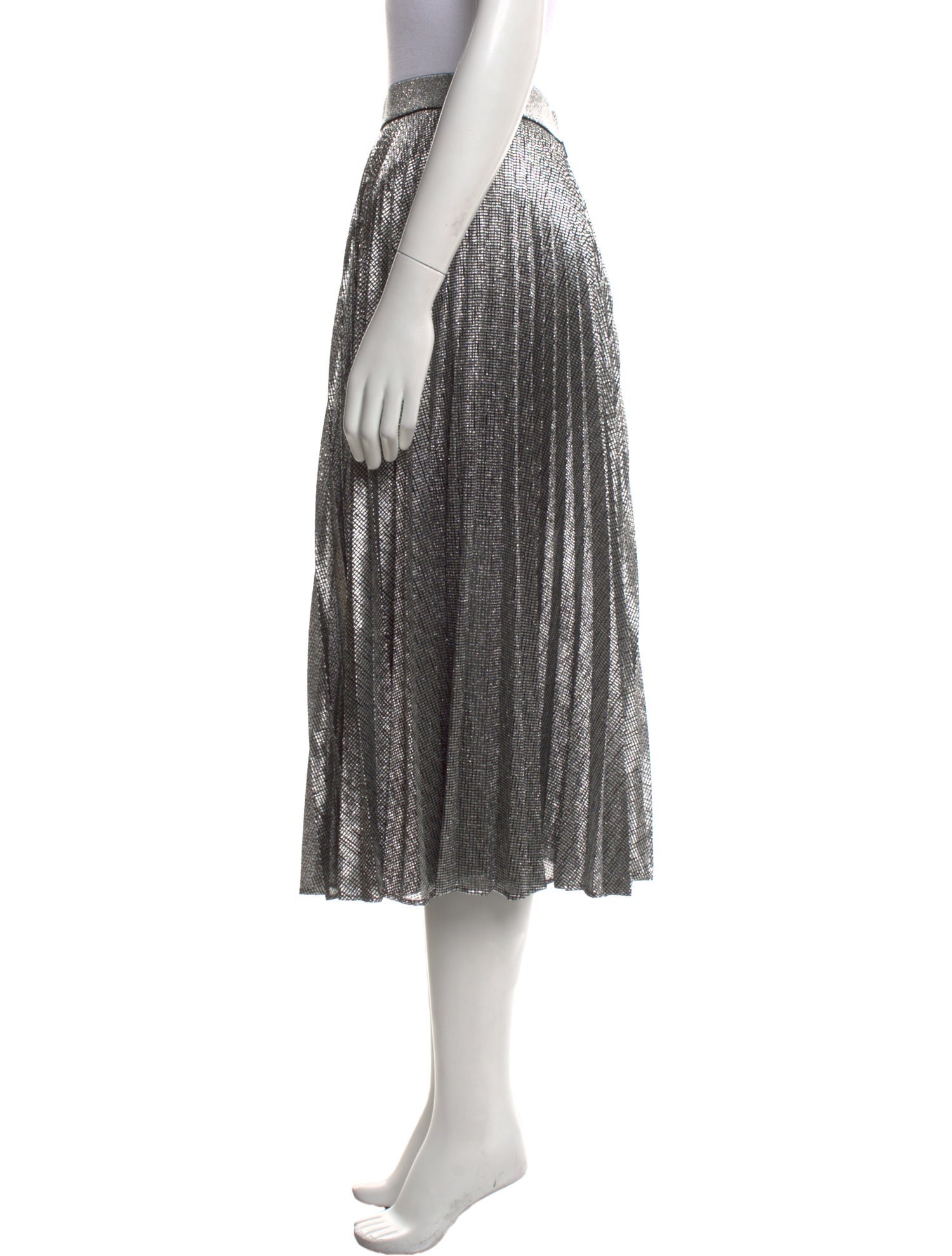 Christopher Kane Pleated Accents Midi Length Skirt