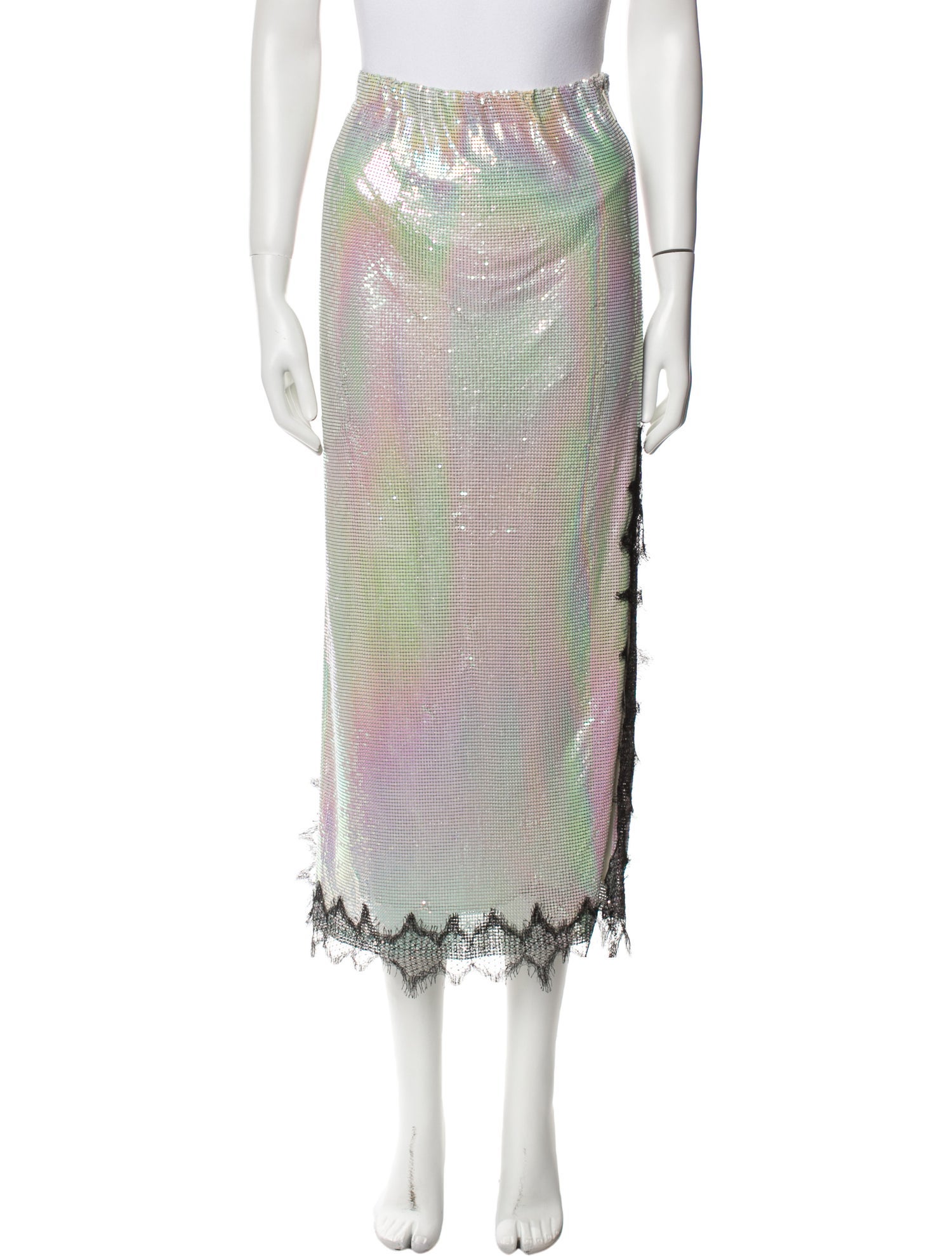 Christopher Kane Striped Midi Length Skirt