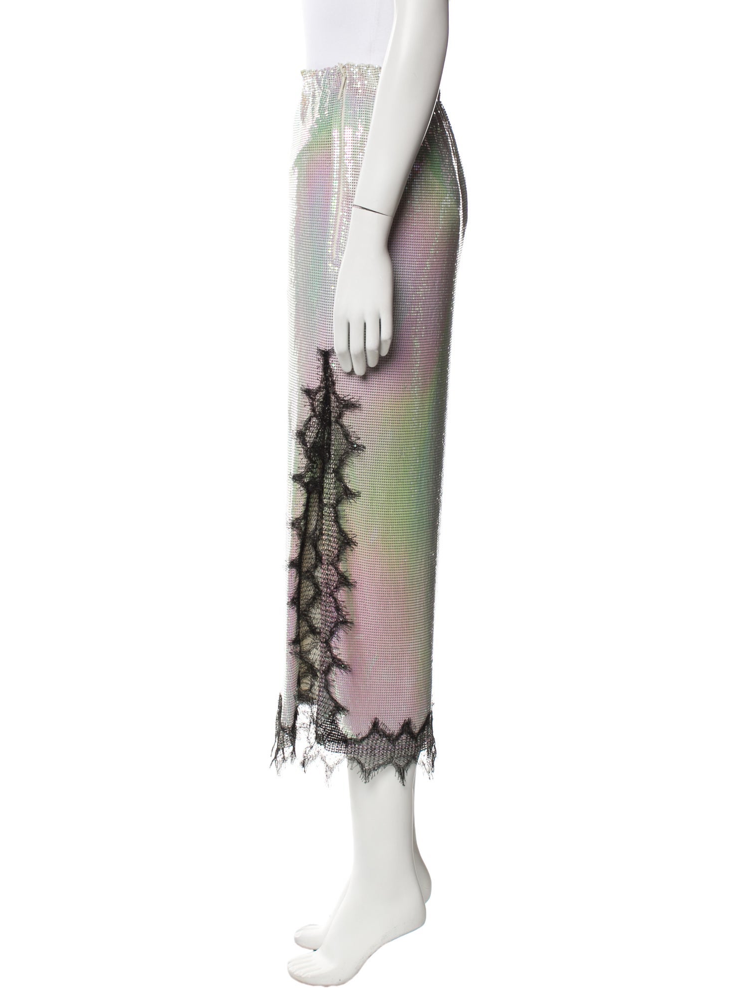 Christopher Kane Striped Midi Length Skirt