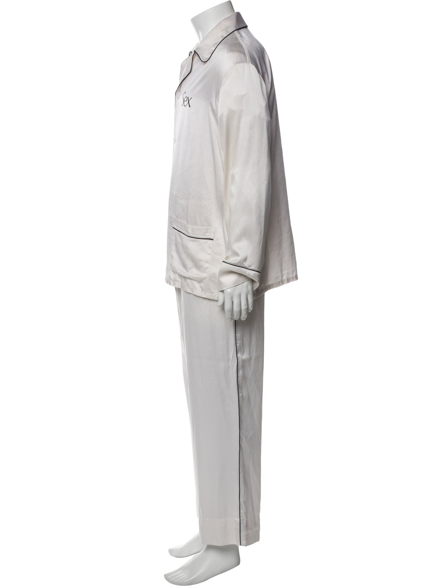 Christopher Kane Silk Graphic Print Pajama Set