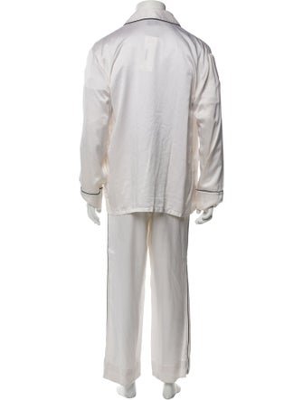 Christopher Kane Silk Graphic Print Pajama Set