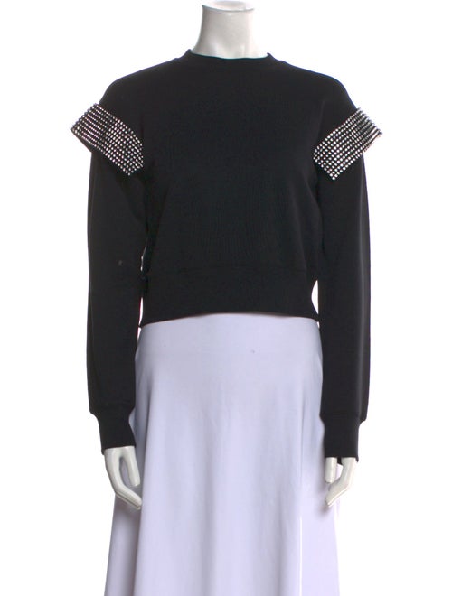 Christopher Kane Crew Neck Long Sleeve Crop Top