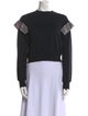 Christopher Kane Crew Neck Long Sleeve Crop Top