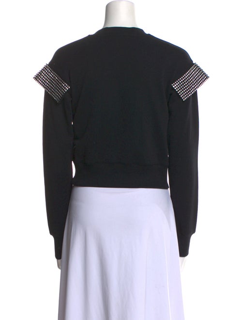 Christopher Kane Crew Neck Long Sleeve Crop Top