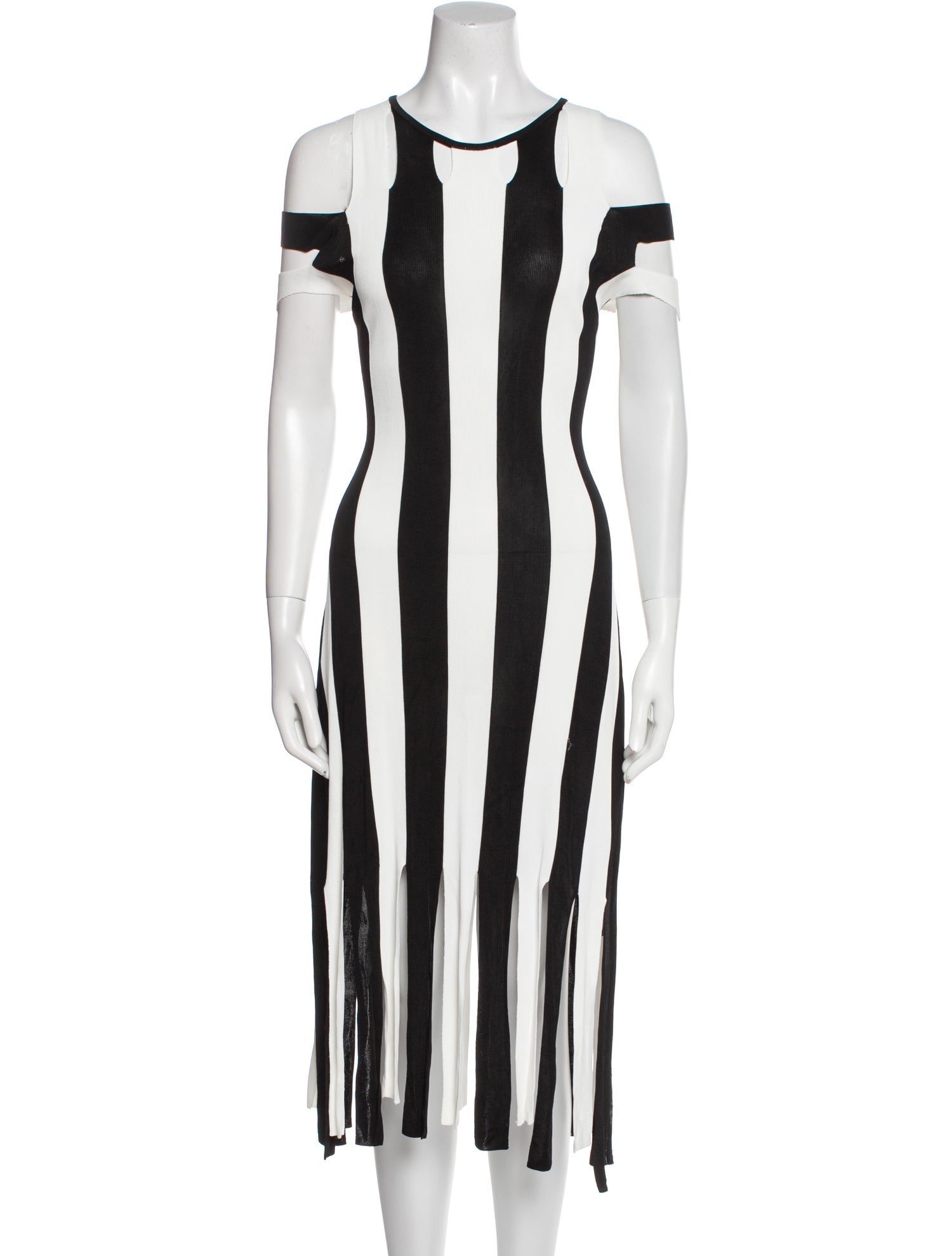 Christopher Kane Striped Midi Length Dress