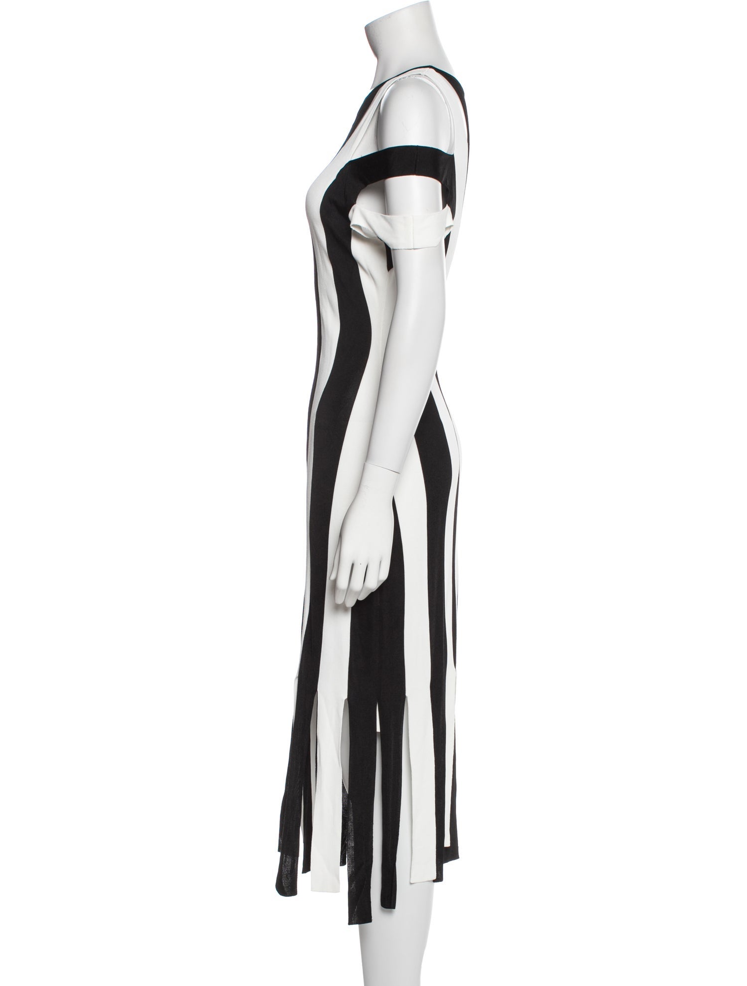 Christopher Kane Striped Midi Length Dress