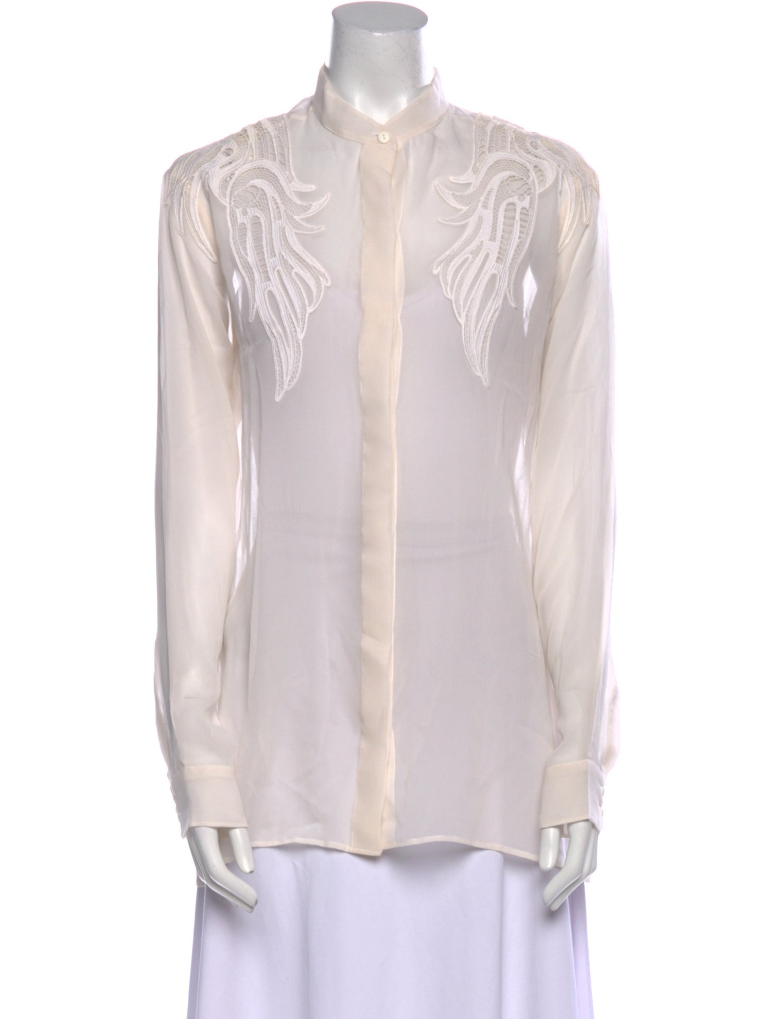 Christopher Kane Silk Mock Neck Tunic