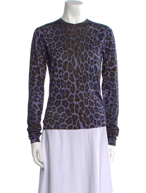 Christopher Kane Silk Animal Print Sweater