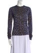 Christopher Kane Silk Animal Print Sweater