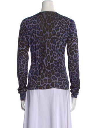 Christopher Kane Silk Animal Print Sweater