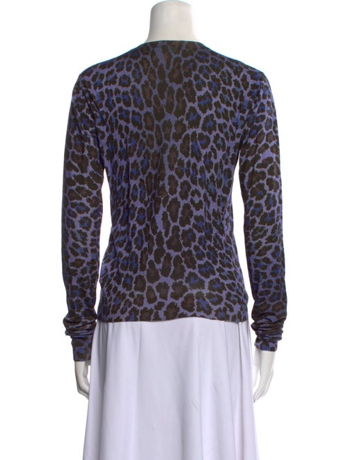 Christopher Kane Silk Animal Print Sweater