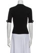 Christopher Kane Mock Neck Short Sleeve Top