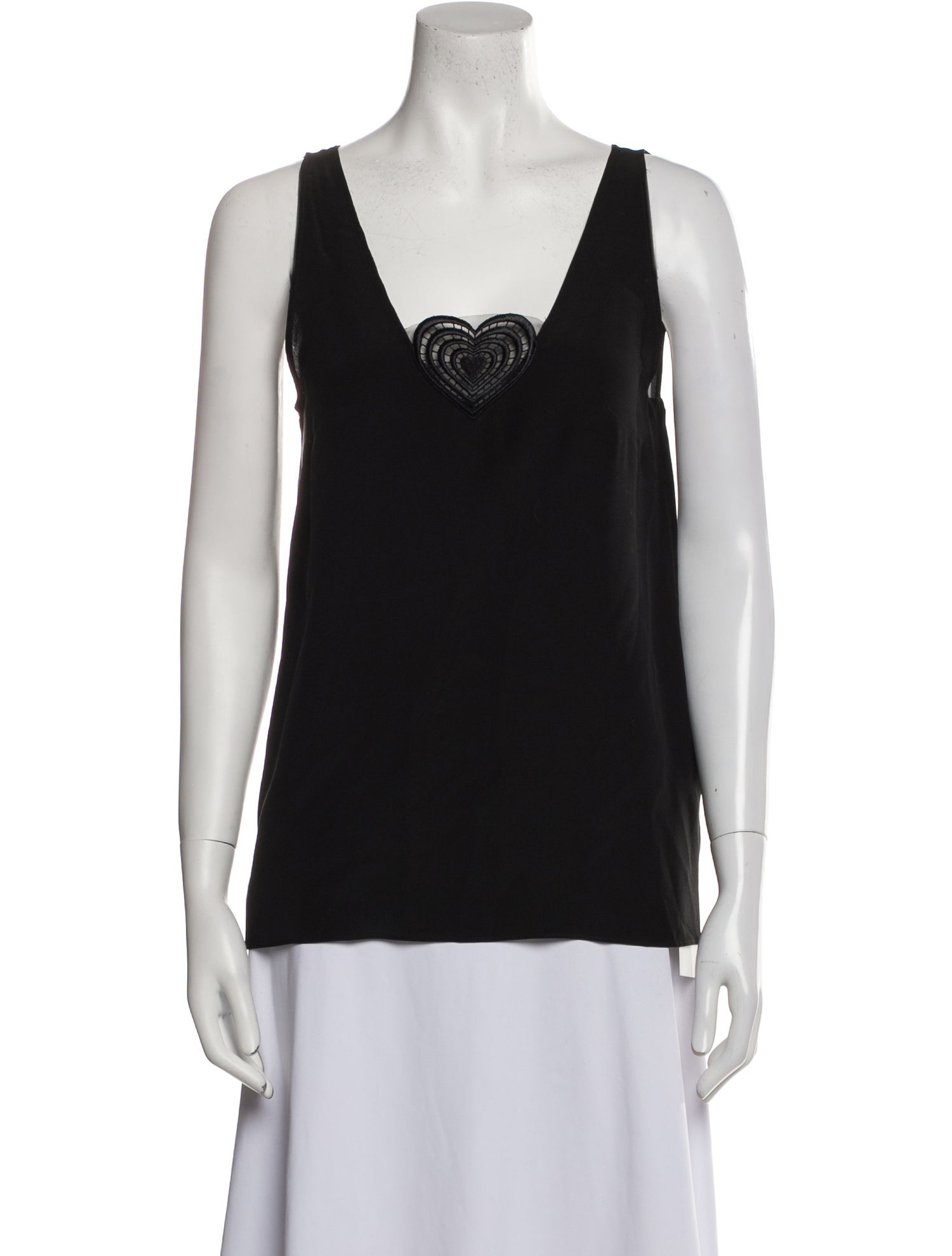 Christopher Kane Silk Scoop Neck Top