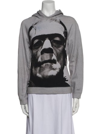 Christopher Kane Graphic Print Mock Neck Sweatshirt