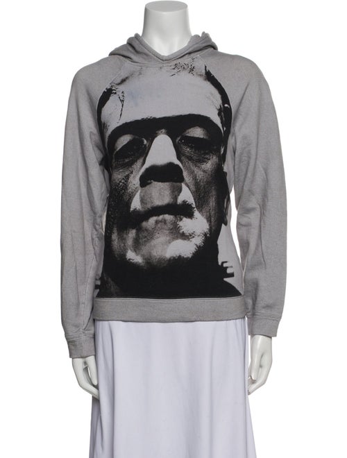 Christopher Kane Graphic Print Mock Neck Sweatshirt