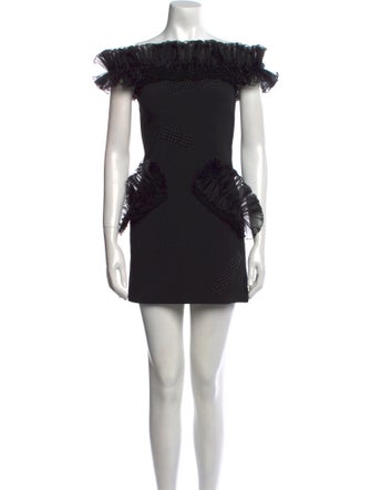 Christopher Kane Off-The-Shoulder Mini Dress