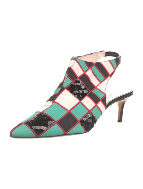 Christopher Kane Patterned Slingback Pumps